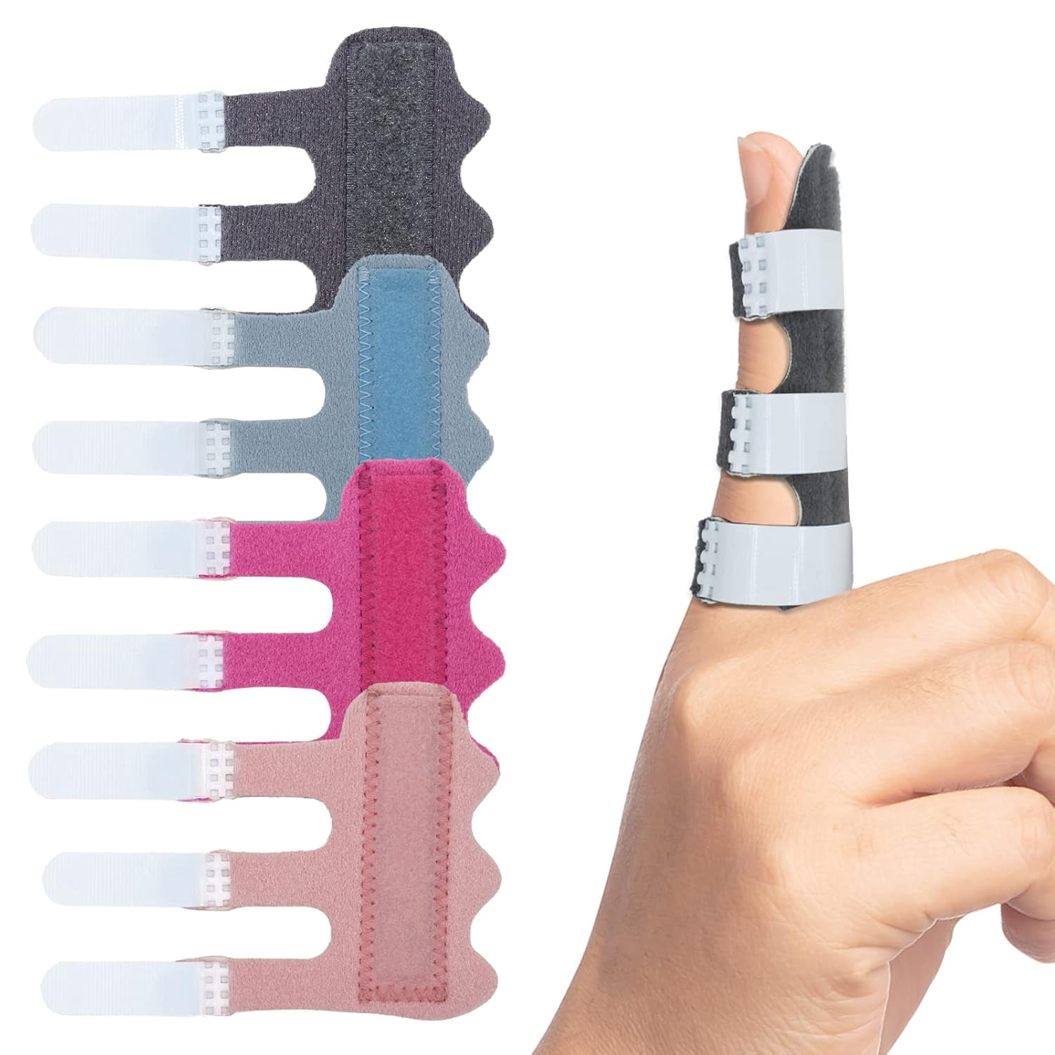 4 Pcs Upgraded Trigger Finger Splint: Trigger Finger Brace Support with ...