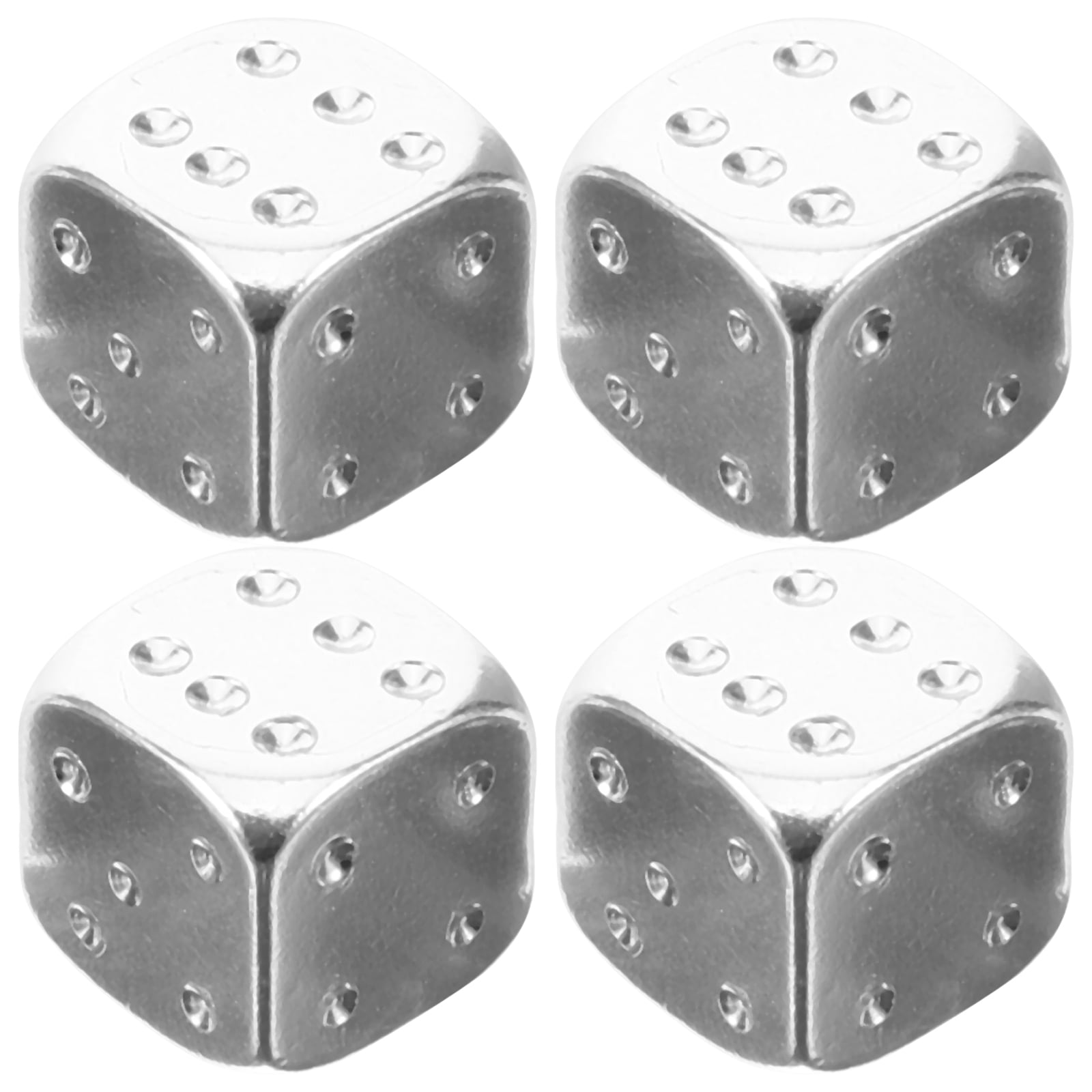 4 Pcs Valve Tire Air Cap Valves Dice Metal Stainless Steel
