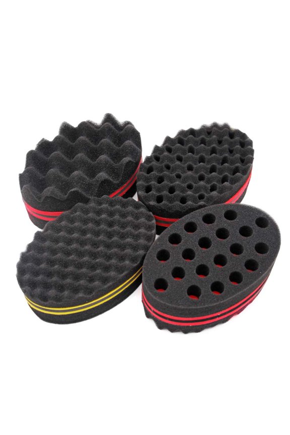 4 Pcs Varied Small Hair Twist Sponge Brush For Dreads Locking Twist Afro Curl Coil Wave Hair Care Tool (Blend)