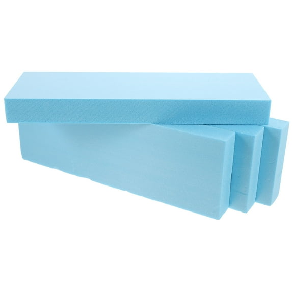 WASHWEPE Art Projects Craft Foam Block Blue Polystyrene 4Pcs 11.8X3.9X1.2In
