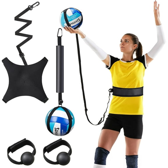 4 Pcs Volleyball Training Equipment Aid Volleyball Spike Trainer Training Technique Solo Trainer for Beginners Practicing Serving Setting Spiking and Arm Swing, Volleyball Gift for Adult Teen