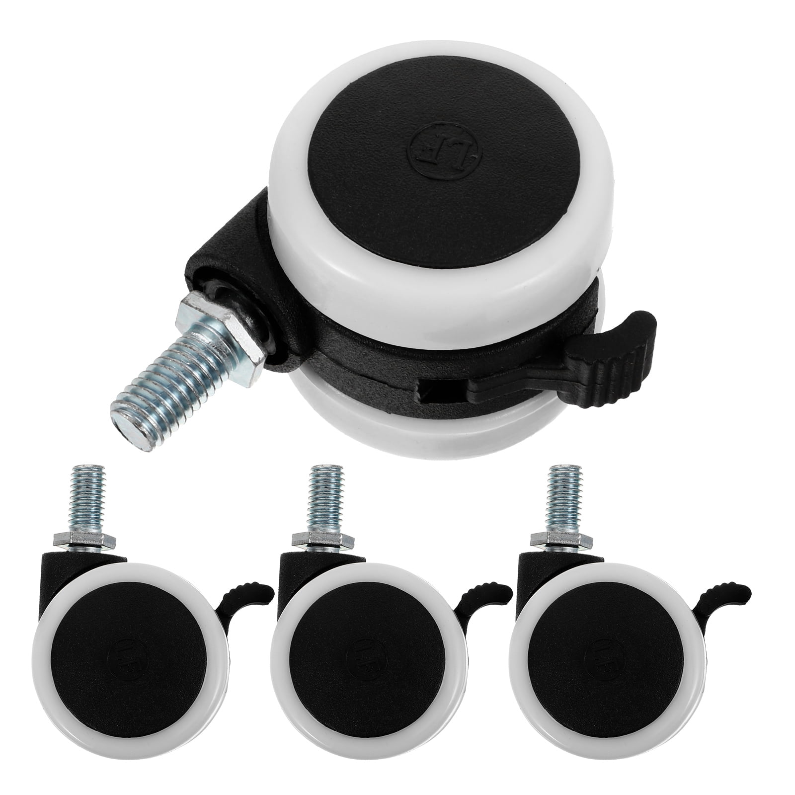 4 Pcs Walker Small Casters Universal Wheel Pulley Swivel Cart Wheels Nylon Iron