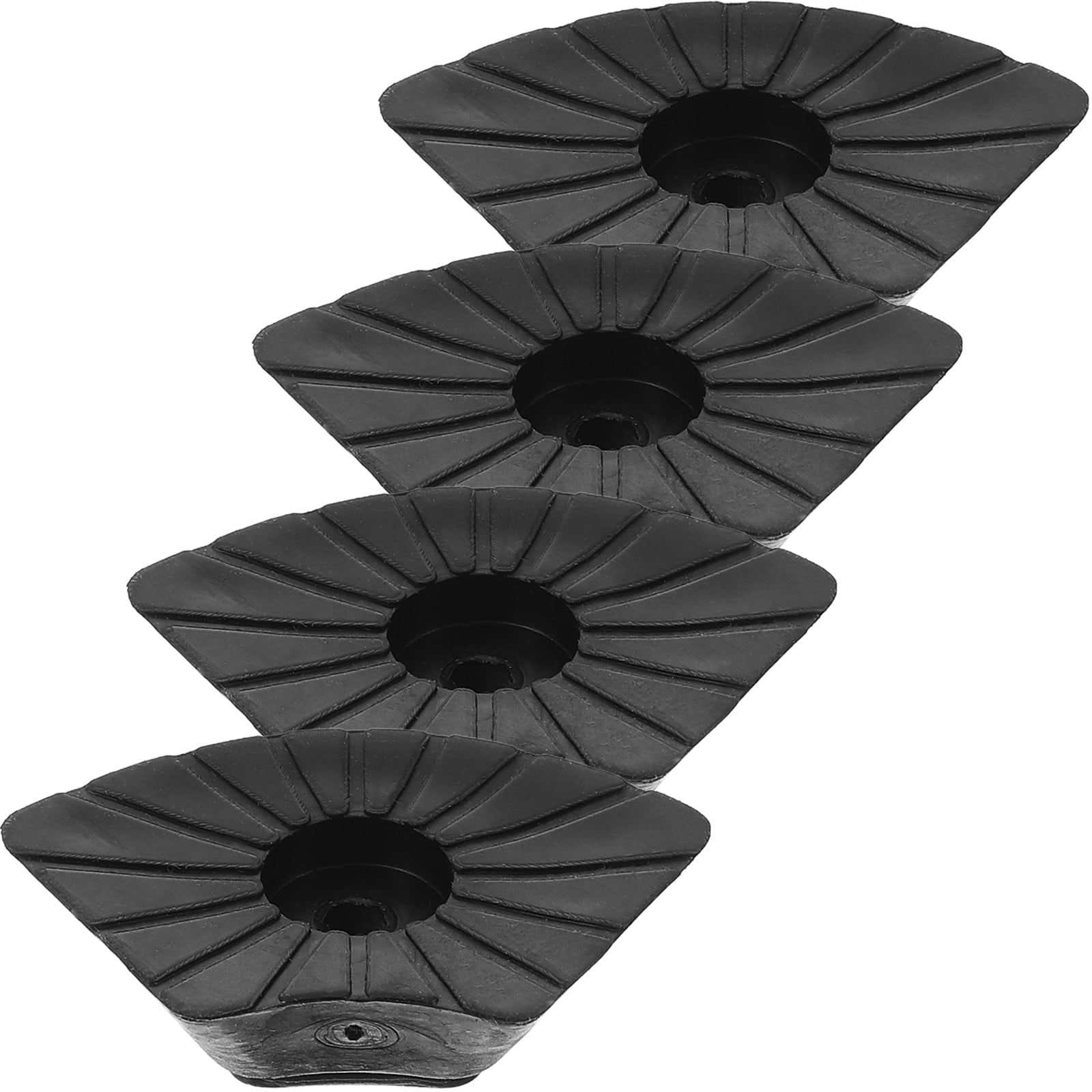 4 Pcs Walking Stick Ends Cane Tips Adjustable Holder Collapsible Elder Black