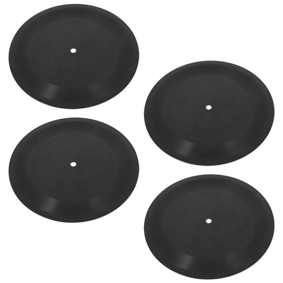 NIAIZEK Vintage Style Black ABS Plastic Record Wall Decor Set of 4 Pieces for Home and Office Decoration