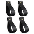 thumbnail image 1 of 4 Pcs Wall Hooks Wall Hanging Straps Pu Leather Curtain Rod Holder Towel Holders for Wall Faux Leather Strap Hanger Wall Mounted Hooks for Towel Bathroom Kitchen, 1 of 9