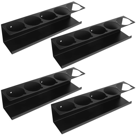 4 Pcs Wall-Mounted Aerosol Spray Can Holder, Metal Paint Can Organizer, Saving Space Storage Rack with 5 Holes, 16.5 x 3.5 x 4 in / 42 x 9 x 10 cm for Garage, Workshop