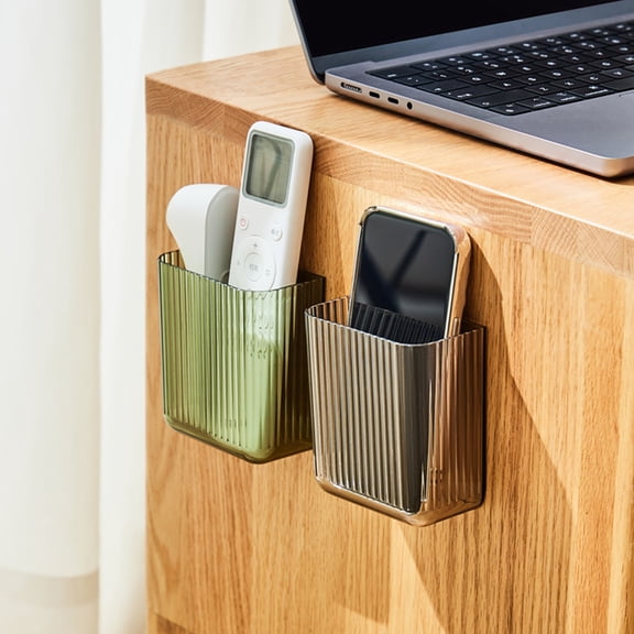 4- Mounted Remote Control Holder Box Organizer for TV Stand Bedroom Use by