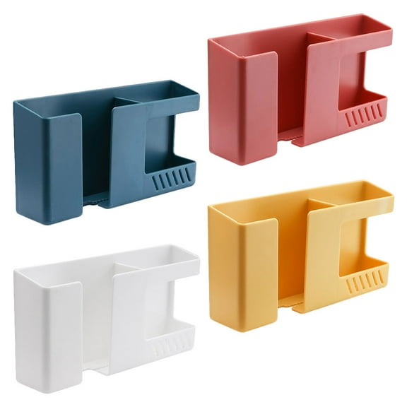 4Pcs Phone Holder with Remote Control Storage Boxes and Hanging Racks