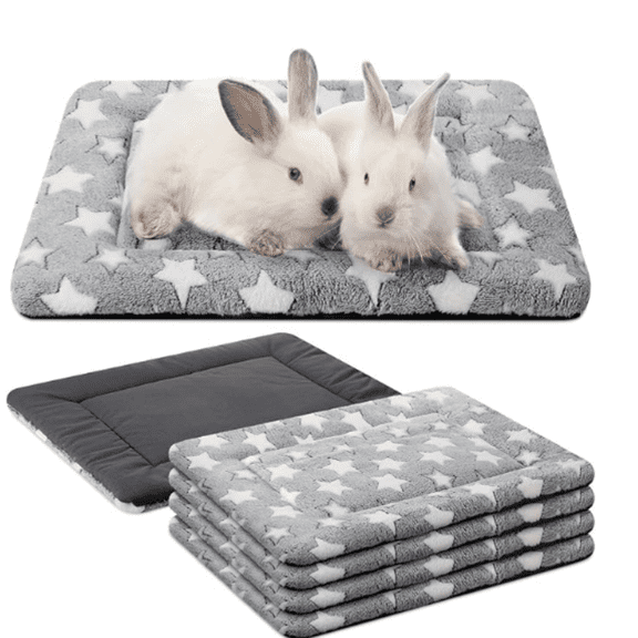 4 Pcs Washable Dog Bed Crate Mat Pad Replaceable Reversible Kennel Pad for Crate Pet, Sleeping Mat for Small, Medium, Large Dog Machine Washable(18 x 14 x 1.6 Inch,Gray)