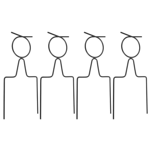 4 Pcs Water Hose Land Stake Garden Stakes for outside Black