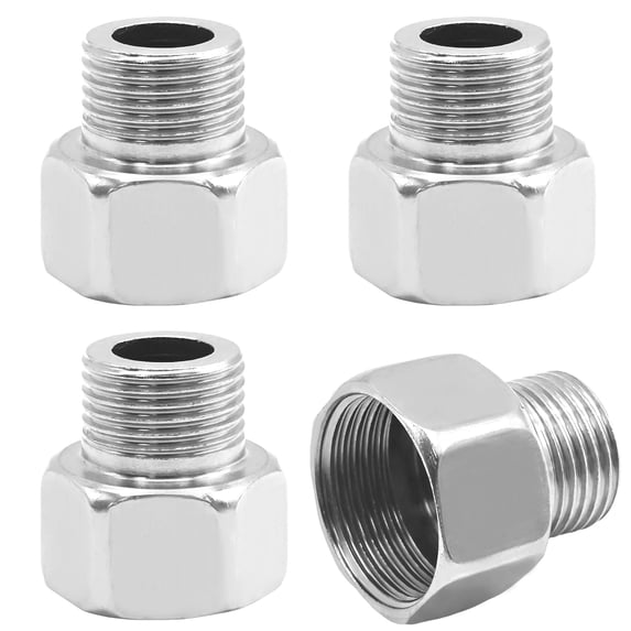 4 Pcs Water Line Adapter, 1/2 Inch Female to 3/4 Inch Male Reducer, Faucet Hose Adapter with Rubber Washer for Kitchen and Bathroom Plumbing