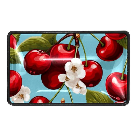 4 Pcs Watercolor Cherry Fruit Crystal Glass Drawer Knob Pull Handle Ergonomic Furniture Cabinet Handle for Kitchen Dresser Cupboard Wardrobe