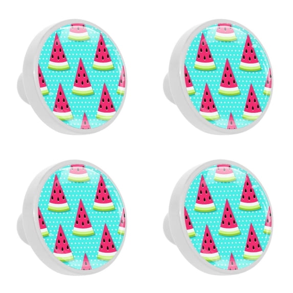 4 Pcs Watermelon Knobs for Kitchen Cabinet Cupboard Dresser Bookcase Drawer Pulls Handles Round Home Decor