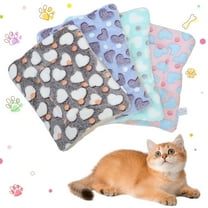 4 Pcs Waterproof Guinea Pig Bedding Winter Guinea Pig Bed Plush Cage Liners Soft Dog Cat Mat Reversible Winter Cozy Animal Pee Pad Hamster Bed Mat for Bunny(Heart,13 x 10 Inch)