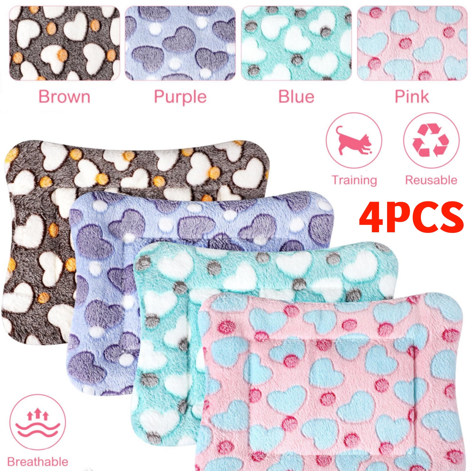 Picture of 4 Pcs Waterproof Guinea Pig Bedding Winter Guinea Pig Bed Plush Cage ...