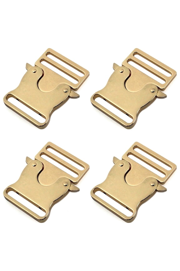 4 Pcs Webbing Bag Clip Replacement Buckles Metal Quick Side Release Buckle for Leather Strap