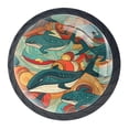 thumbnail image 1 of 4 Pcs Whale Knobs for Kitchen Cabinet Cupboard Dresser Bookcase Drawer Pulls Handles Round Home Decor, 1 of 8