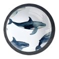 thumbnail image 1 of 4 Pcs Whale Knobs for Kitchen Cabinet Cupboard Dresser Bookcase Drawer Pulls Handles Round Home Decor, 1 of 8