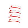 4 Pcs Wheel Rim Decal Stripes Set Sport Emblem Reflective Stickers, Auto Racing Sport Logo Decals Waterproof Wheel Stripe Car Rim Stripes for Tire Rim Safety Decoration(Red)