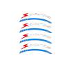 4 Pcs Wheel Rim Decal Stripes Set Sport Emblem Reflective Stickers, Auto Racing Sport Logo Decals Waterproof Wheel Stripe Car Rim Stripes for Tire Rim Safety Decoration