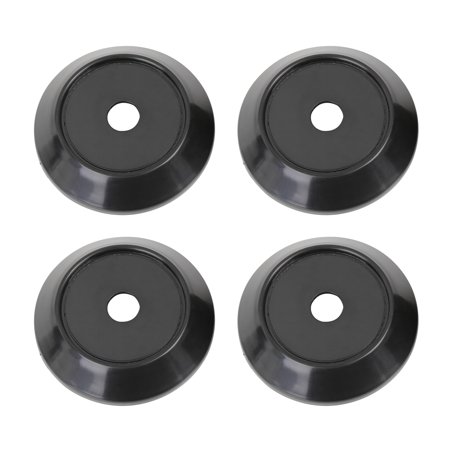 4 Pcs Wheel Tyre Center Hub Caps Cover Black 68mm Dia 6 Clips for Car