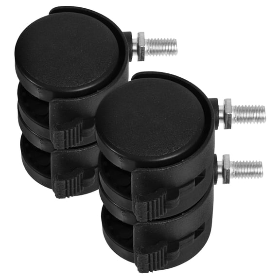4-Pack Heavy Duty Swivel Caster Wheels for Furniture and Workbench, Small Rod Casters for Smooth Mobility