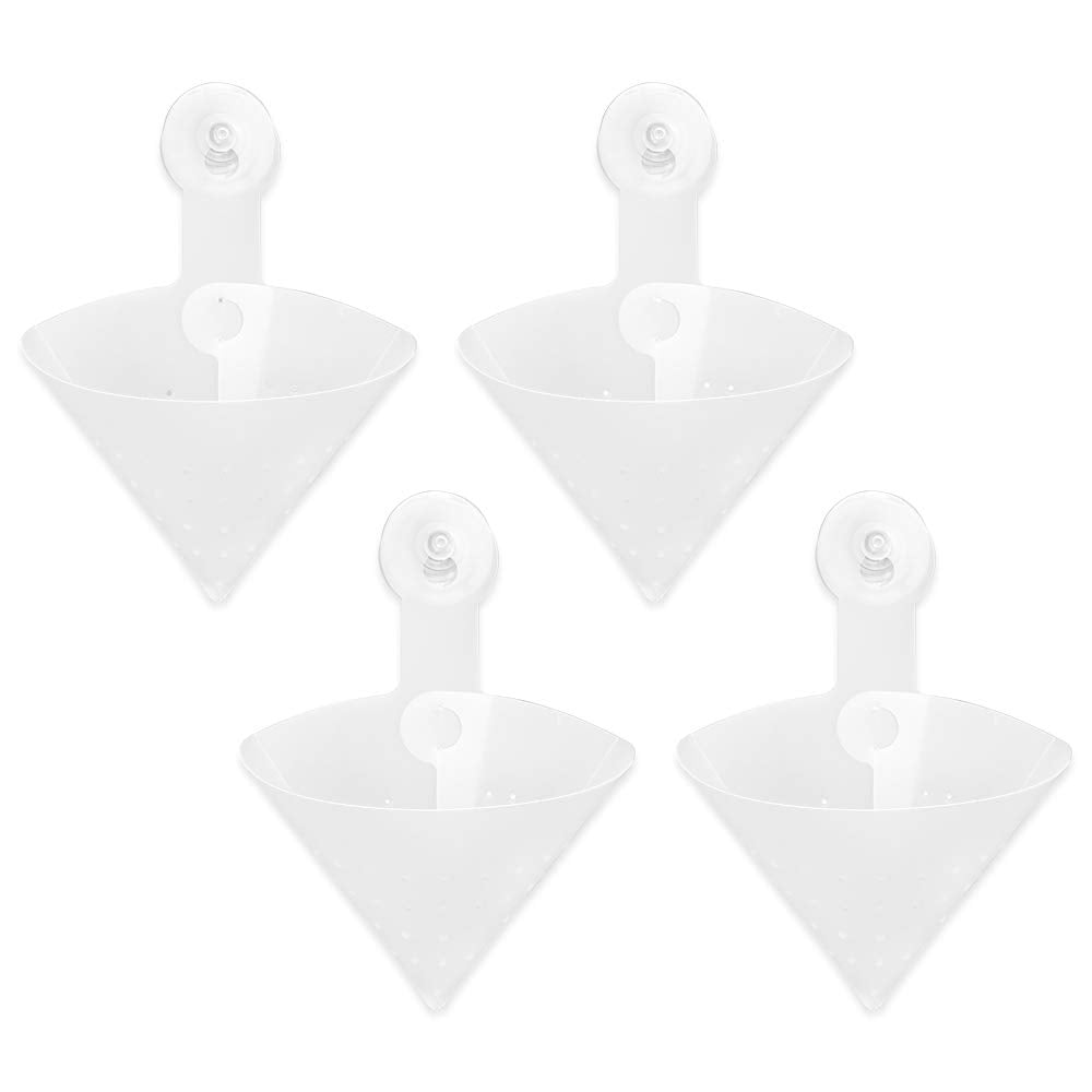 4 Pcs White Kitchen Drain Sink Strainer Filter Food Catcher Foldable by