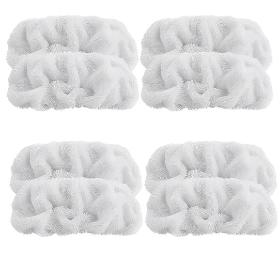 4 Pack White Mop Refill Pads 10x4.5 Coral Fleece Replacement Pads for Wet/Dry Cleaning, Washable & Reusable Microfiber Applicator for Swiffer