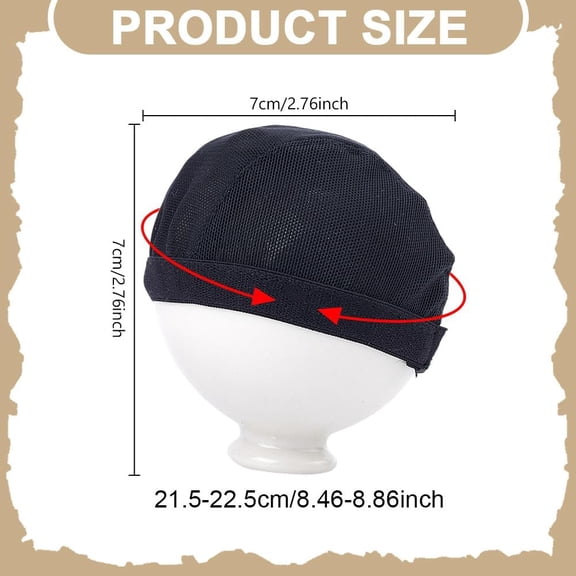 4 Pcs Wig Net Caps DIY Mini Wig Hair Set Fishnet Wig Caps Mesh Caps Hairdressing Accessory Closed End Hair Mesh Net Wig Caps for Wigs Making Accessories Black