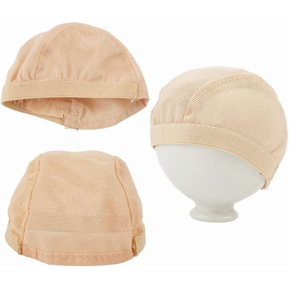 4 Pcs Wig Net Caps DIY Mini Wig Hair Set Fishnet Wig Caps Mesh Caps Hairdressing Accessory Closed End Hair Mesh Net Wig Caps for DIY