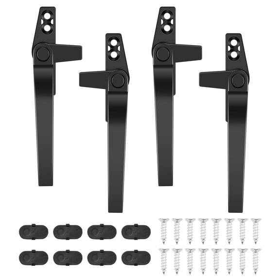 4 Pcs Window Handle Metal Window Handle Replacement Window Handles with Screws Universal Window Handle Right and Left Hand for Windows and Doors