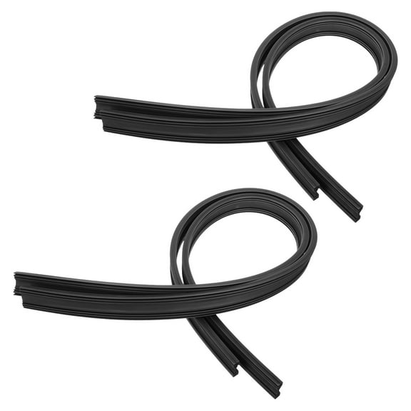 Universal Car Windshield Wiper Blade Replacement Strips Black Rubber 4 Pieces for Front and Rear