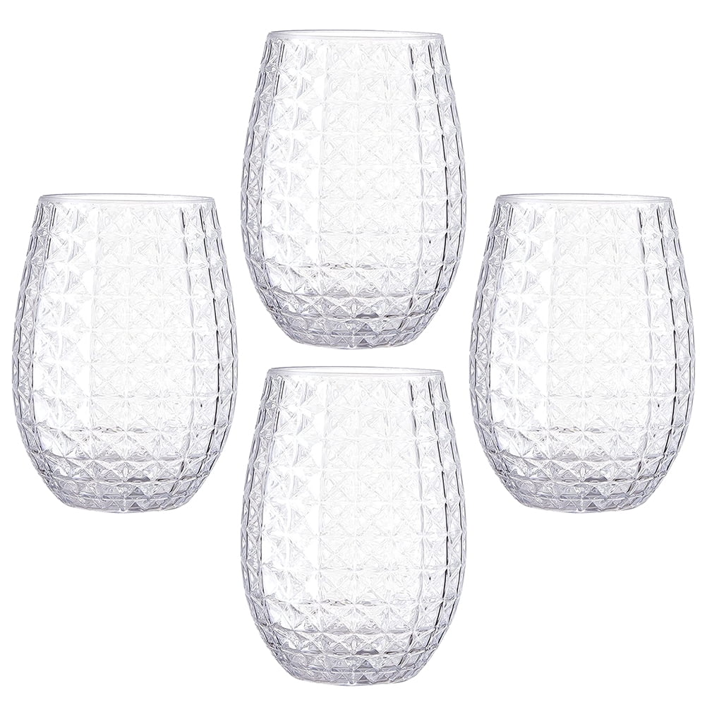 4 pcs wine glasses red plastic cups for parties transparent whiskey
