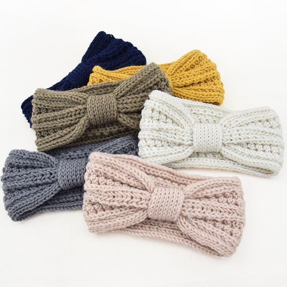 4 Pcs Winter Knitted Headbands for Women Cable Knit Ear Warmers