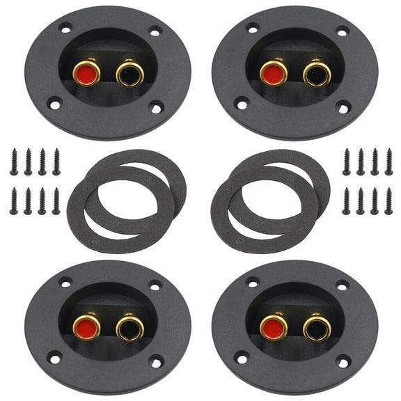 4-Pack Subwoofer Terminal Audio Junction Box Binding Post Speaker Connectors for Sound