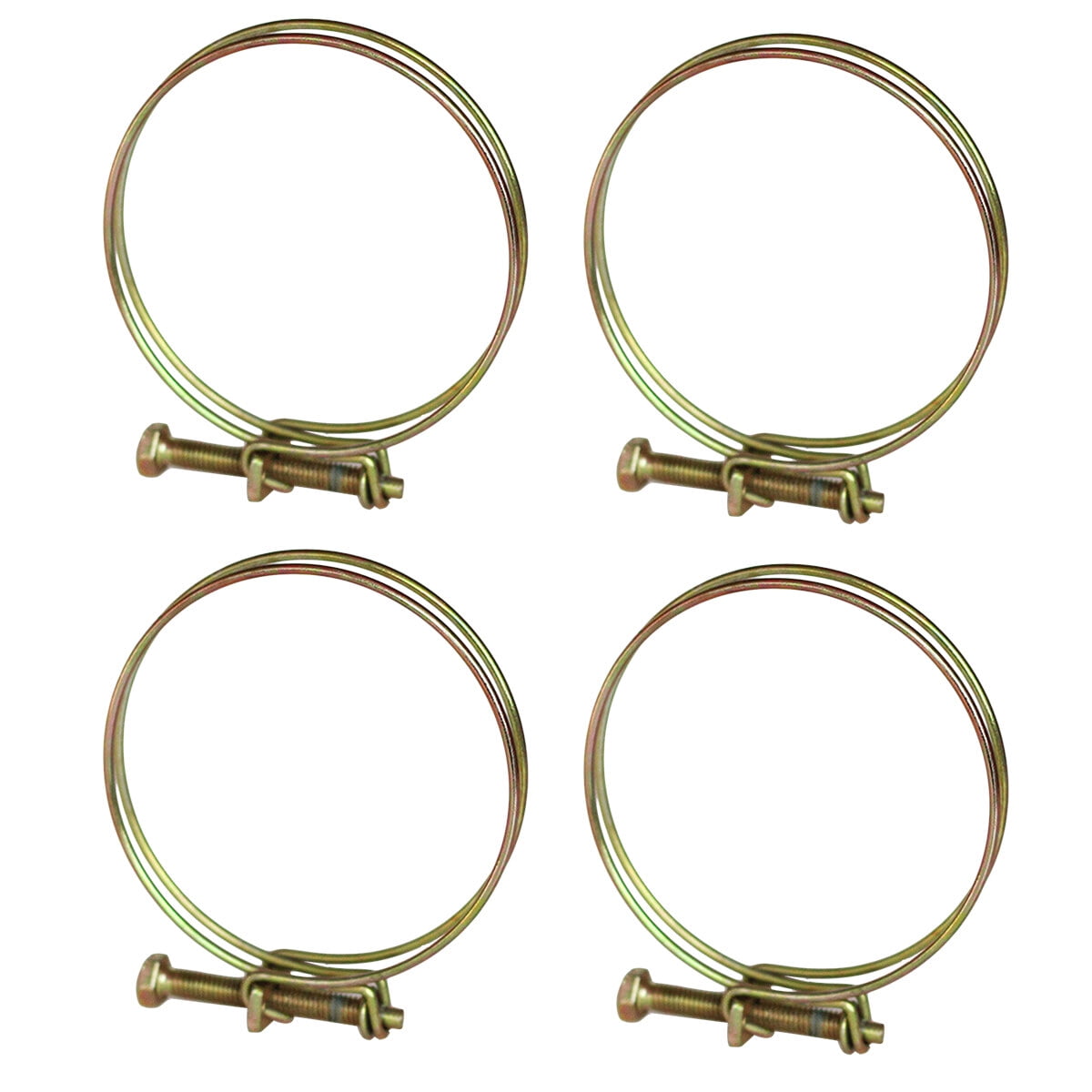 4 Pcs Wire Hose Clamp Adjustable Stainless Steel Pipe Clamp Double Wire ...