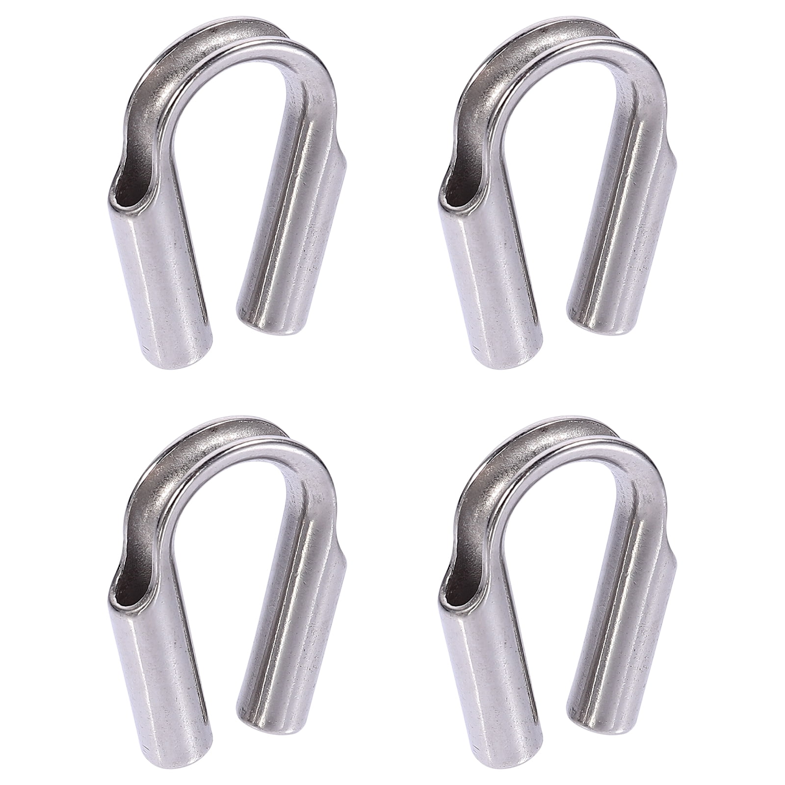 4 Pcs Wire Rope Sleeves Thimble Rigging Stainless Cable Clamp Rings 8mm Thimbles Fixing