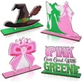 thumbnail image 1 of 4 Pcs Witch Theme Party Decorations Wooden Table Centerpieces Pink and Green Party Tabletop Supplies for Birthday Movie Party Decor$$Electronics Accessories, 1 of 7