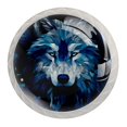 thumbnail image 1 of 4 Pcs Wolf Knobs for Kitchen Cabinet Cupboard Dresser Bookcase Drawer Pulls Handles Round Home Decor, 1 of 8