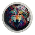 thumbnail image 1 of 4 Pcs Wolf Knobs for Kitchen Cabinet Cupboard Dresser Bookcase Drawer Pulls Handles Round Home Decor, 1 of 8