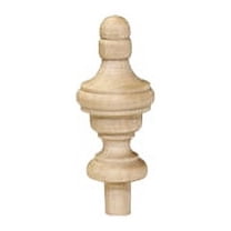 4 Pcs Wood Finials 2-3/4" tall x 1-1/8" wide w/ 3/8" tenon Height includes tenon.