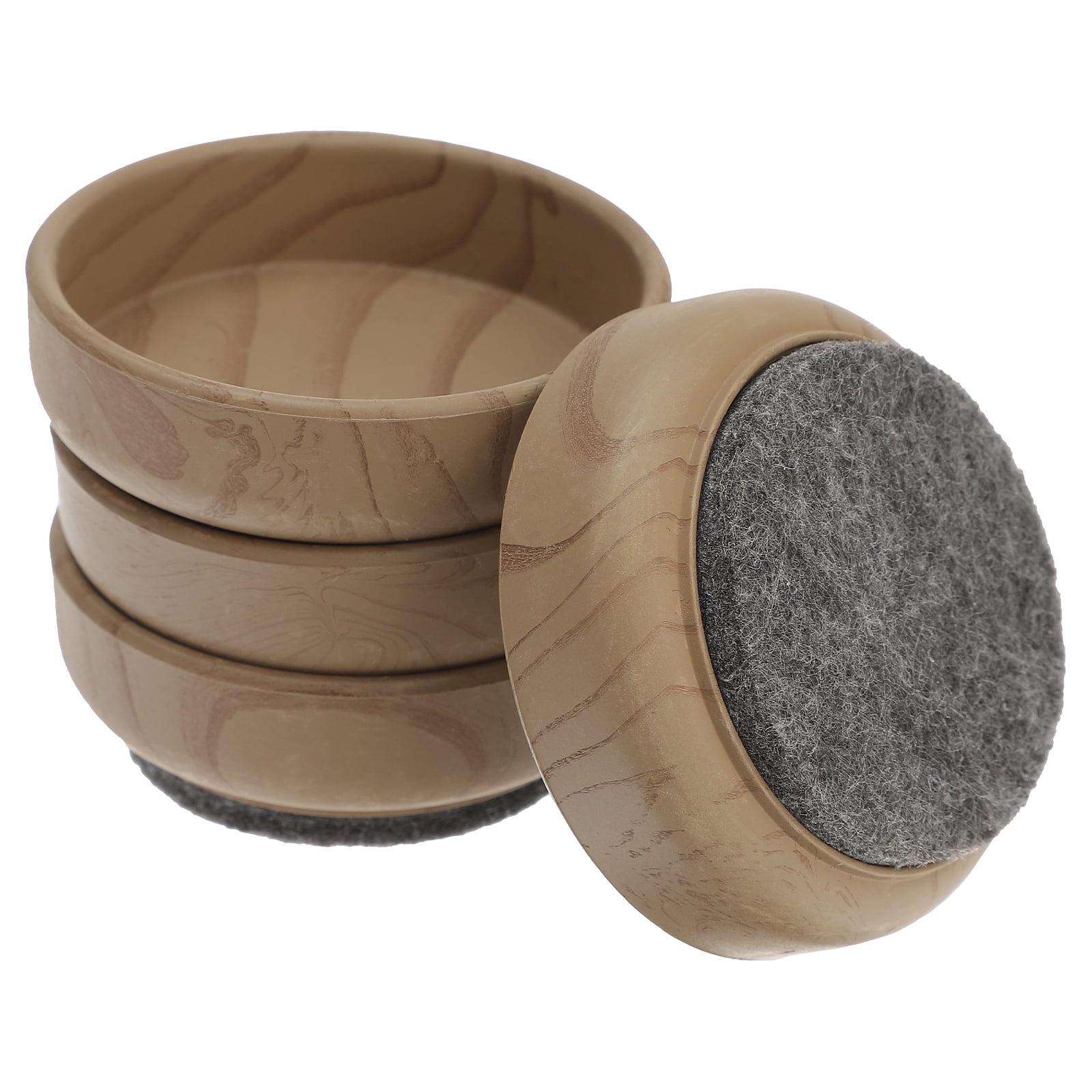 4 Pcs Wood Grain Mats Hair Furniture Feet Caps Chair Leg Covers