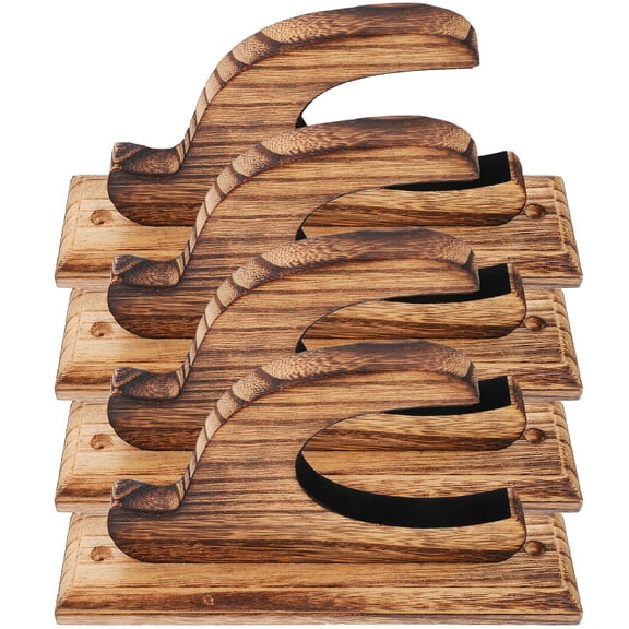 4Pcs Sword Wall Mount Wooden Sword Display Stand for Adults Collectors Bedroom Study