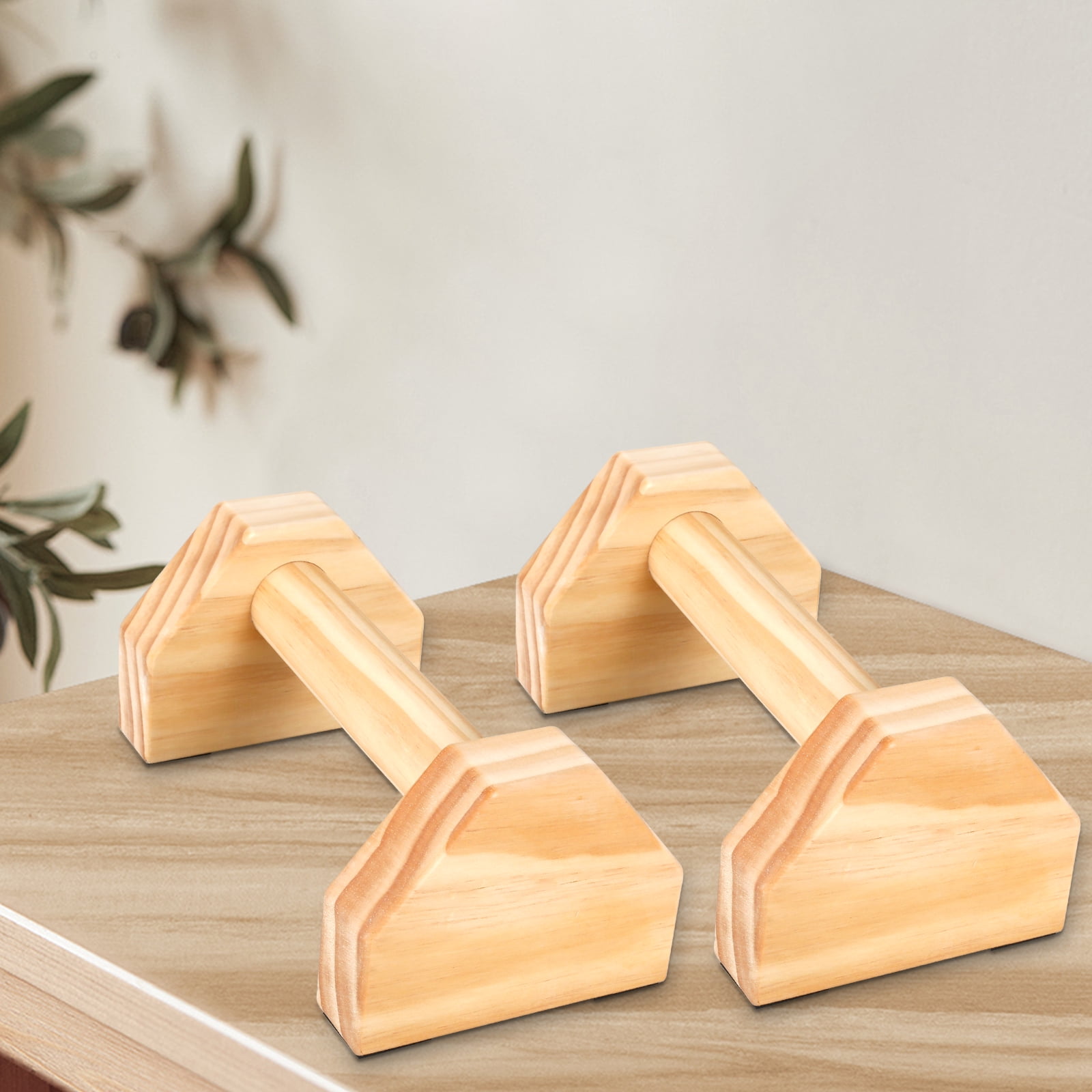 ウエイトトレーニング High Quality Wooden Parallettes 4 Pcs Wooden Parallettes Push Up Bars, Joint-Friendly Beech Wood