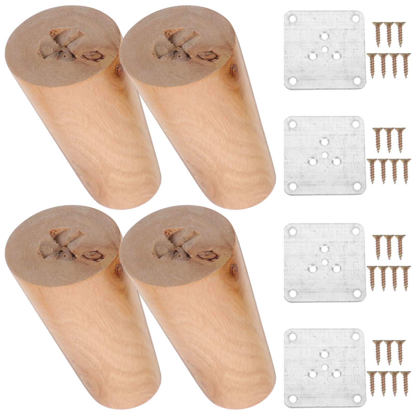 4 Pcs Wooden Sofa Legs Bed Replacement Desk Dressers Coffee