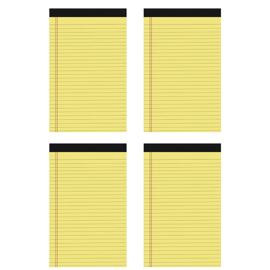 4 Pcs A4 Lined Paper Pads Legal Pad Small Note Pad Pocket Notebook Scratch Pads
