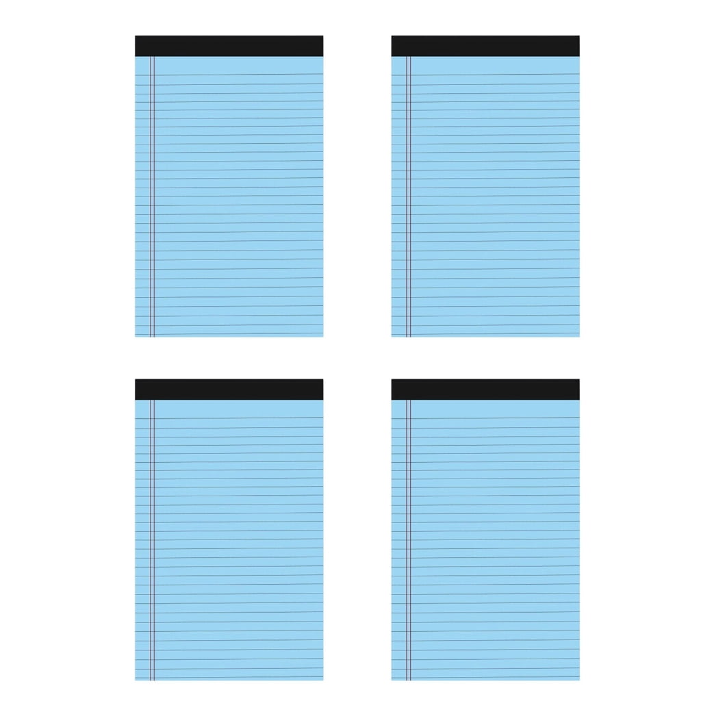 4 Pcs A4 Lined Paper Pads Legal Pad Small Note Pad Pocket Notebook Scratch Pads