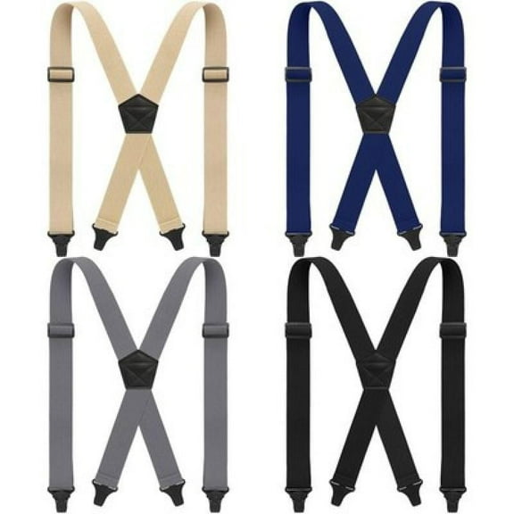 4 Pcs X Back Hidden Suspenders Heavy Duty Hiking Suspenders Adjustable Under Clothing Invisible Belt