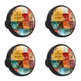 thumbnail image 1 of 4 Pcs Xmas Graphic Elements Knobs for Kitchen Cabinet Cupboard Dresser Bookcase Drawer Pulls Handles Round Home Decor, 1 of 5