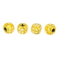 thumbnail image 1 of 4 Pcs Yellow Dice Shape Wheel Tyre Tire Valve Air Stem Cap Cover Universal for Car Truck Motorcycle Bike, 1 of 6